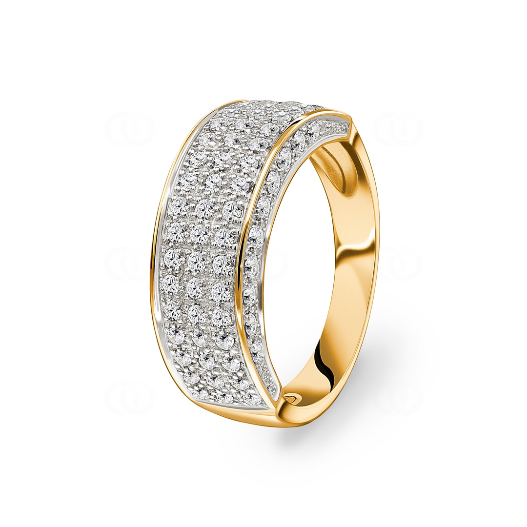 0.80 Karat Diamantring 750/18 K Gelbgold