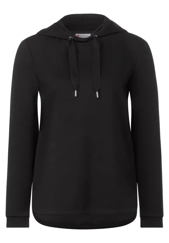 Shirt im Hoodie Style - Black