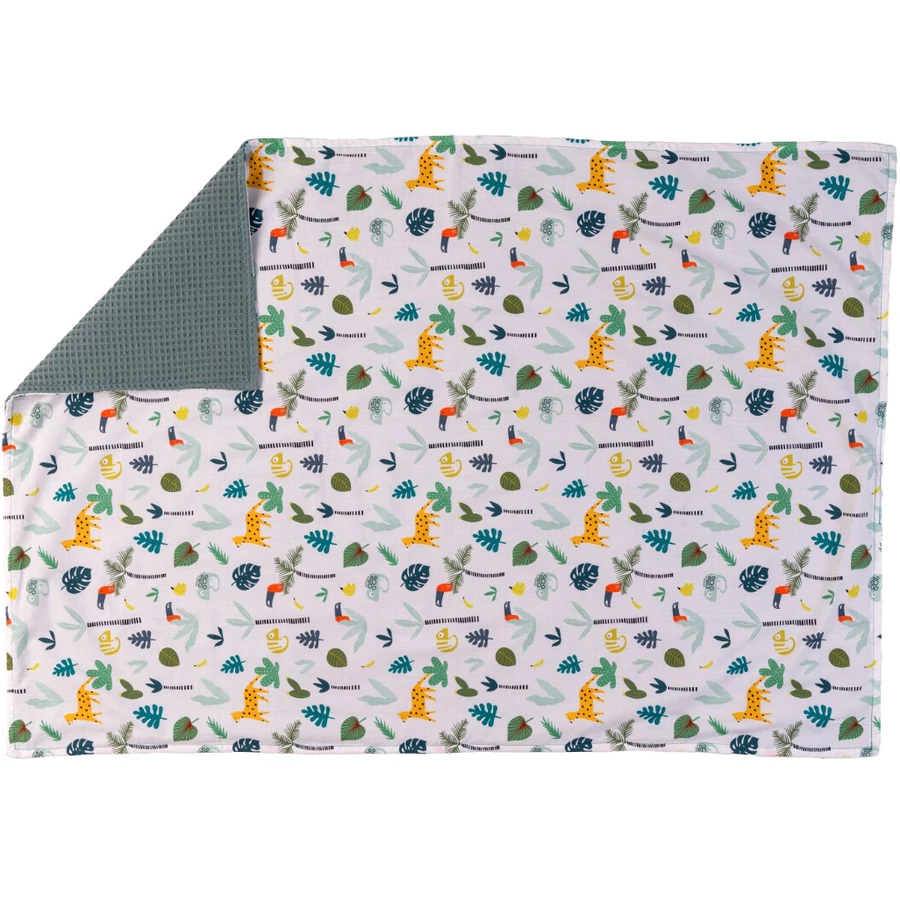 Ullenboom Babydecke Waffelpique Salbeigrün Regenwald 70x100 cm