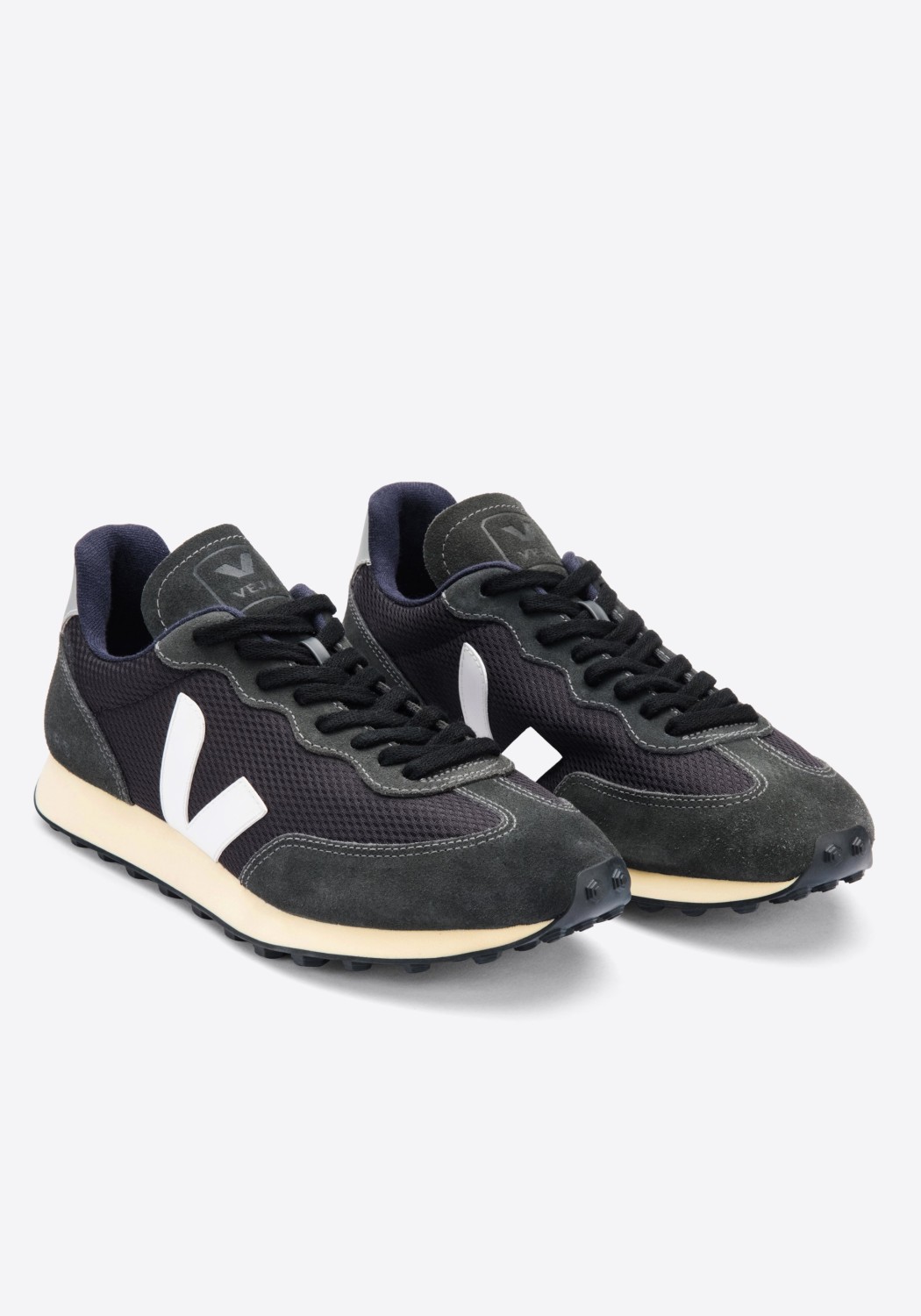 Veja Sneaker Rio Branco Alveomesh Black White Oxford Grey