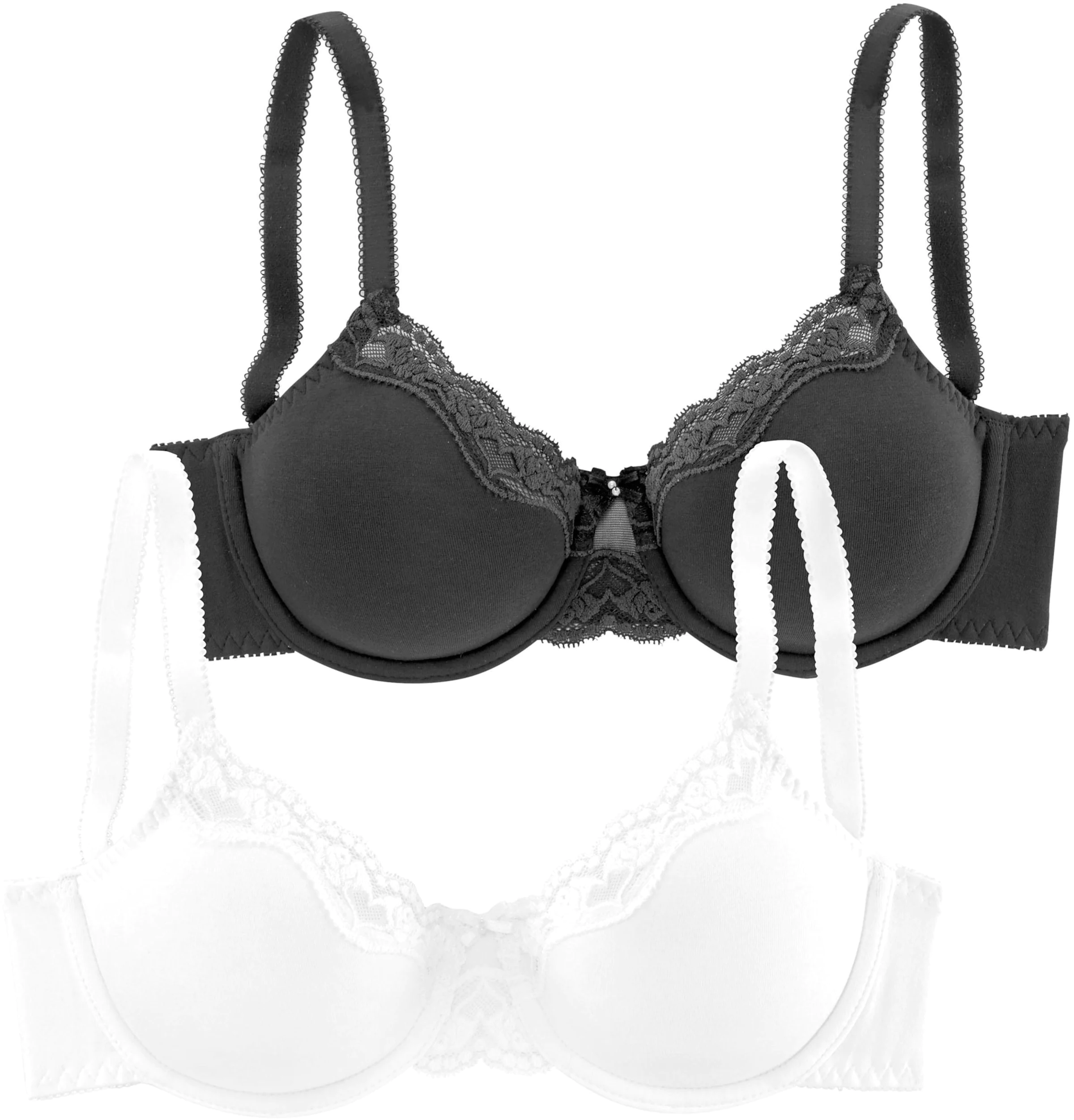 petite fleur Bügel-BH in schwarz+weiß