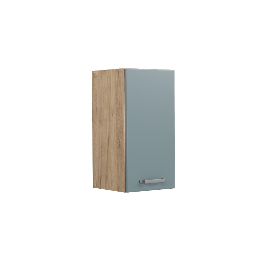 Vicco Hängeschrank Küchenschrank R-Line Solid Eiche Blau Grau 30 cm modern