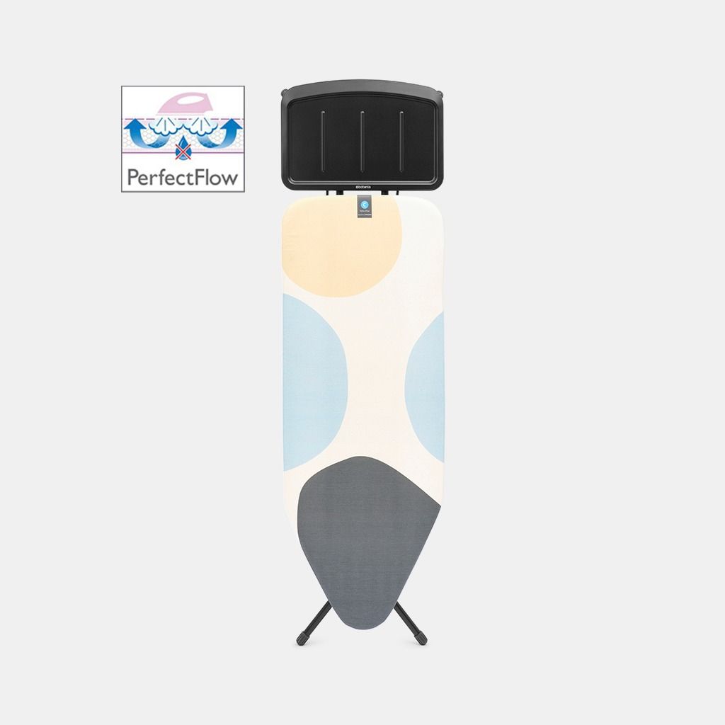 Strijkplank C, 124x45 cm, solide stoomunithouder, PerfectFlow - Spring