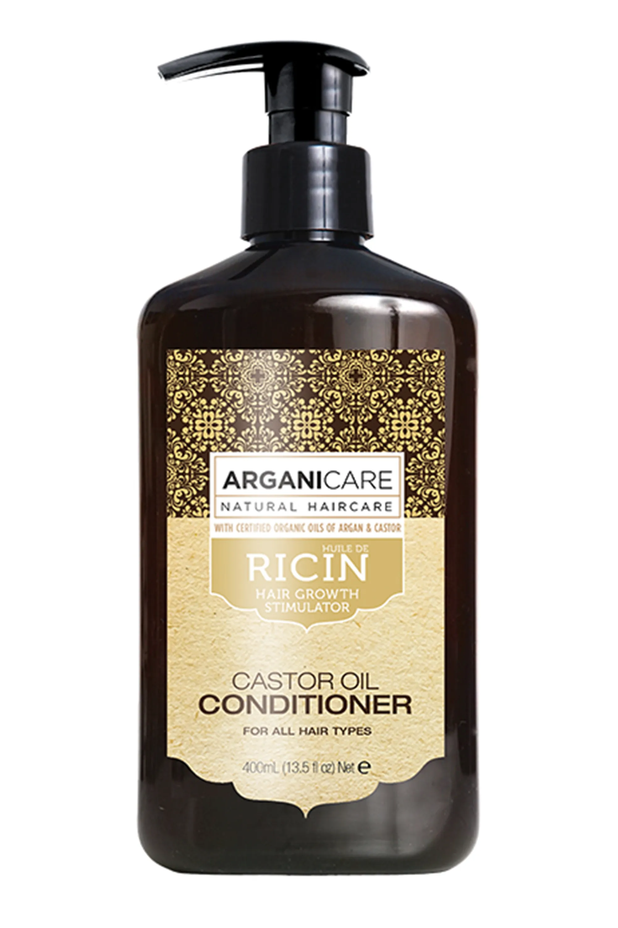 Arganicare Après-shampooing reconstructeur à l’huile de Ricin Bio-400 ml