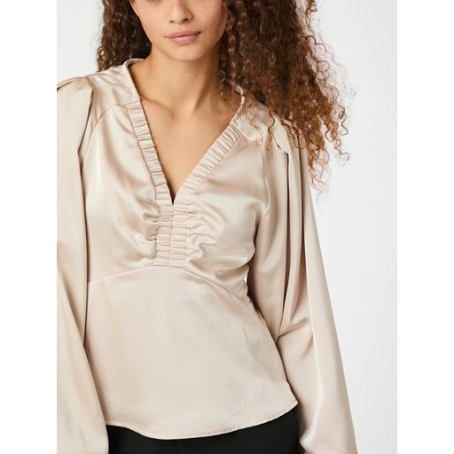 Neo Noir Istana Heavy Sateen Bluse, Champagne, 42