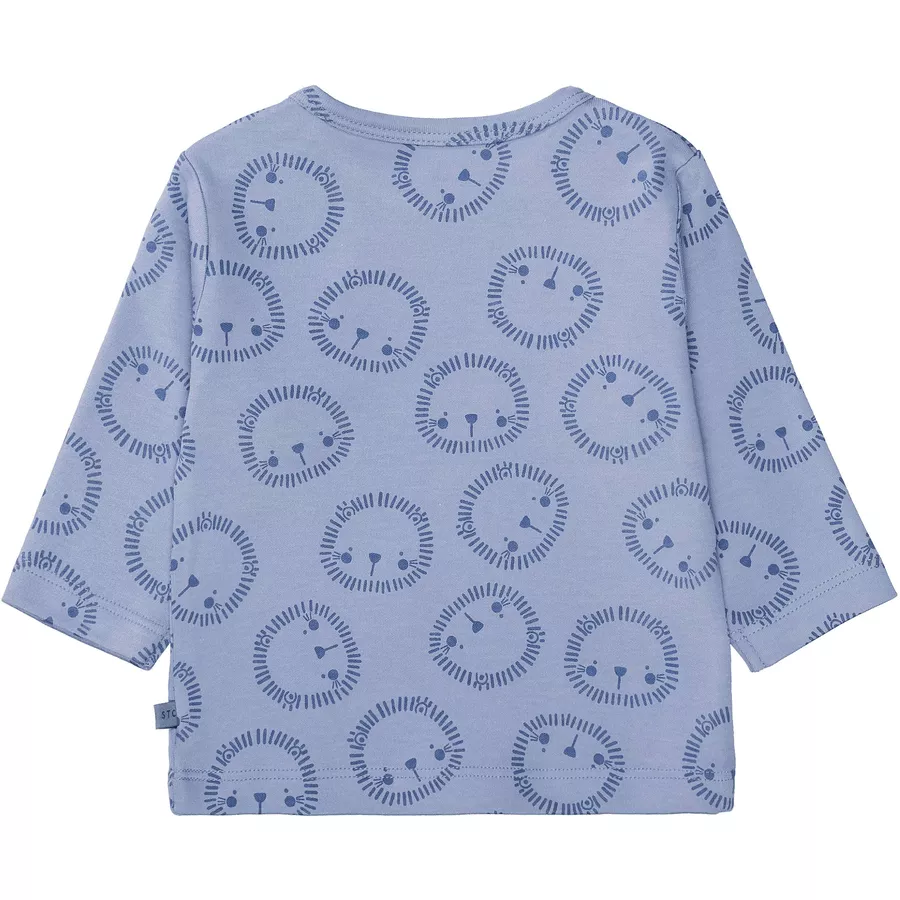 STACCATO Shirt soft blue gemustert