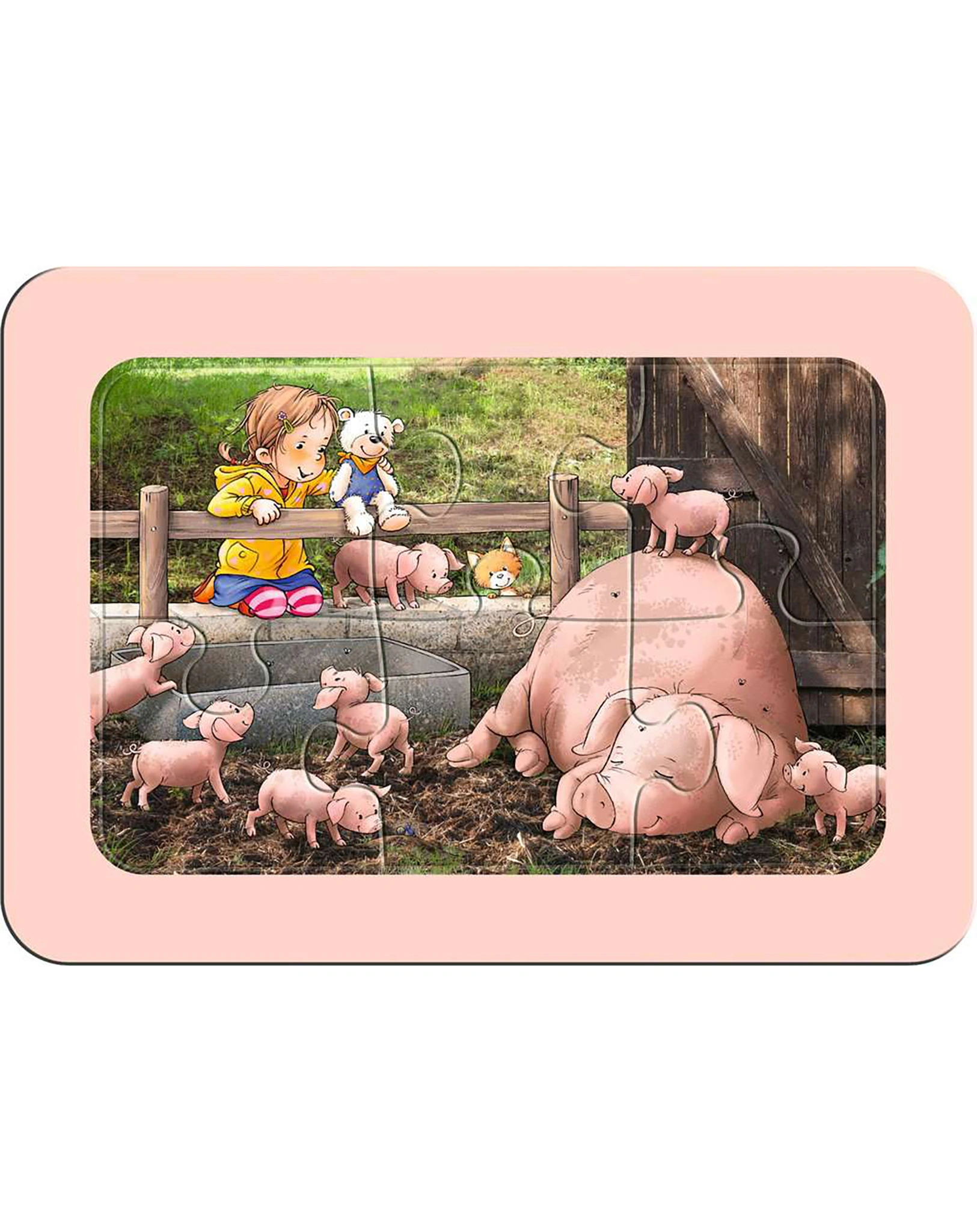 Rahmenpuzzle MY FIRST PUZZLE – LOTTA AUF DEM BAUERNHOF 3x6-teilig