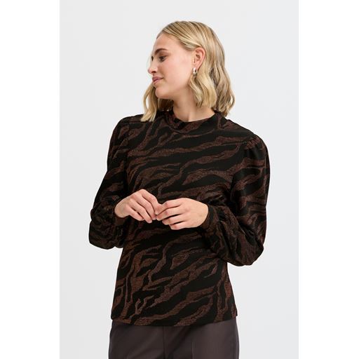 Fransa Calypso Bluse, Black Mix, L
