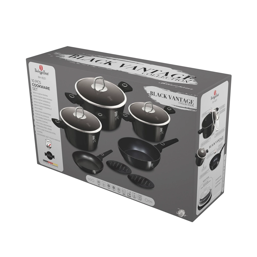 Berlinger Haus 10-teiliges Kochgeschirr-Set Black Vantage Collection