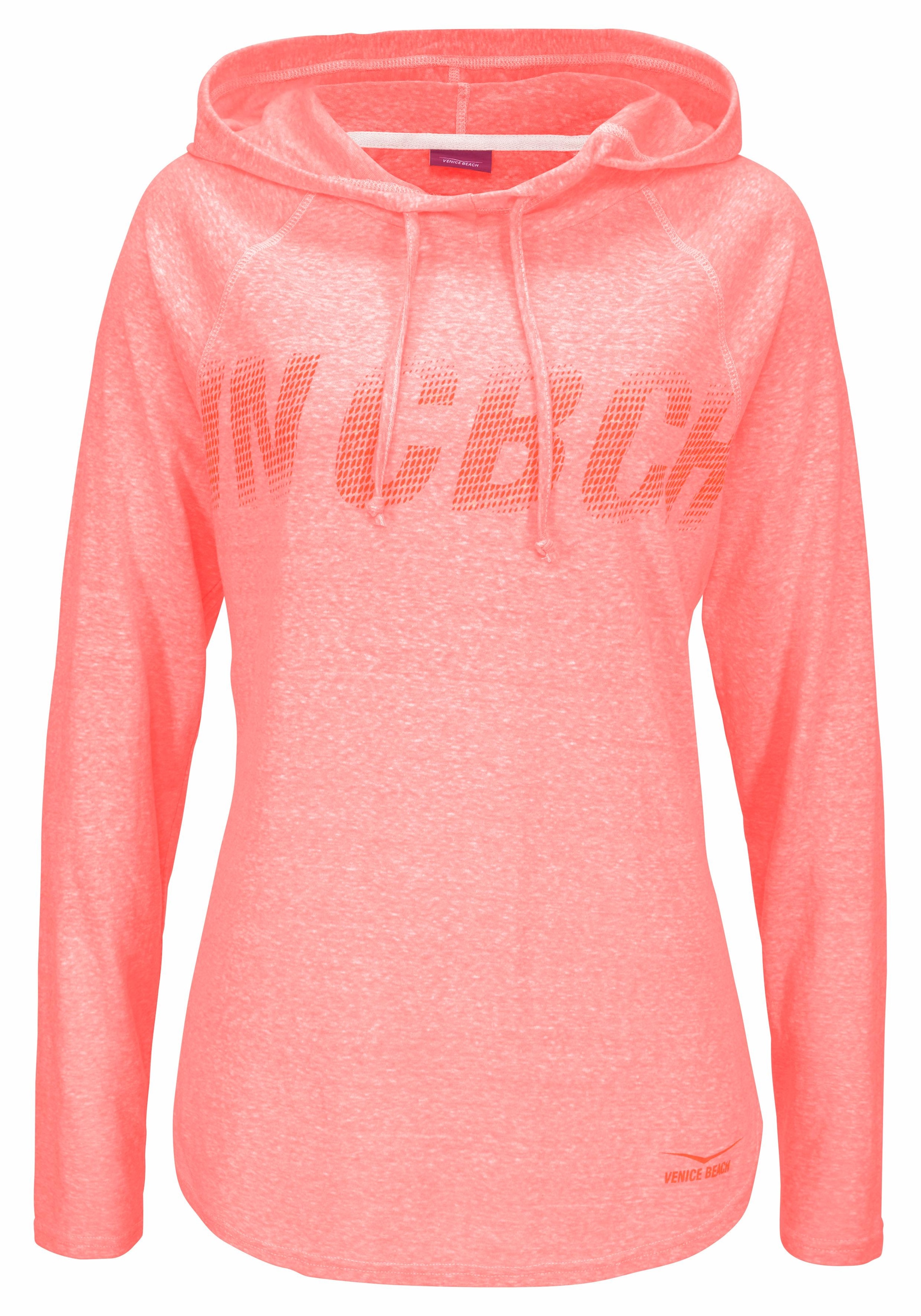 Venice Beach Kapuzenshirt , mit Frontprint, Langarmshirt aus Baumwoll-Mix, sportlich