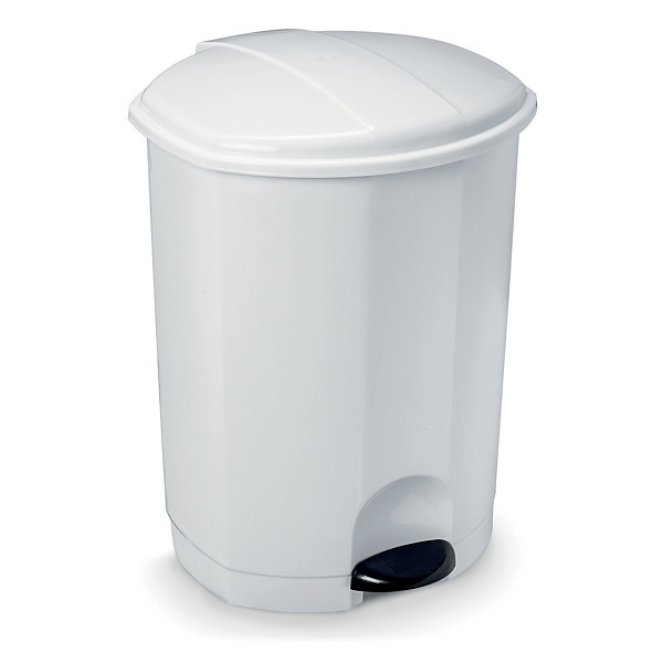 Poubelle sanitaire à pédale 30 L - Blanc