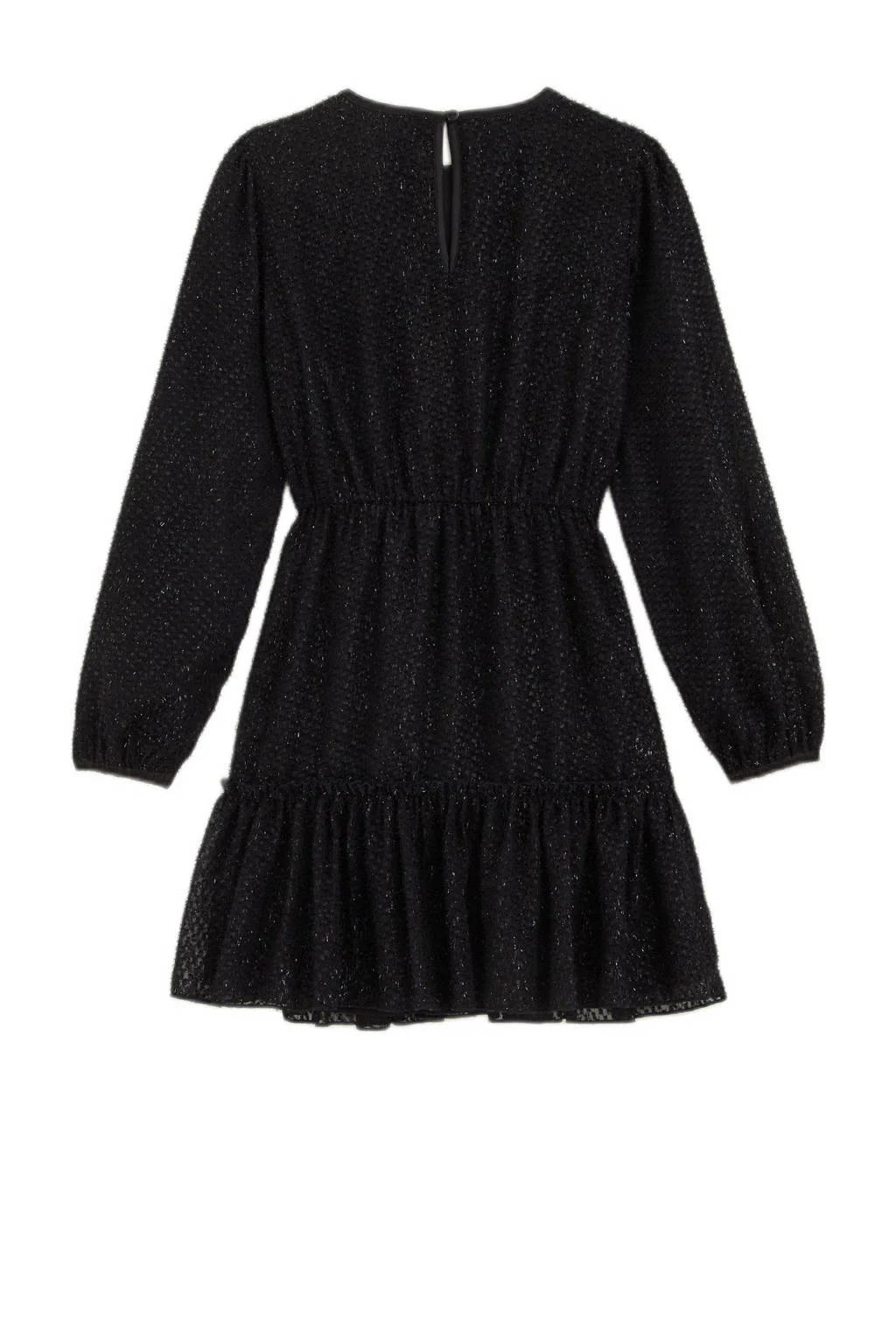 WE Fashion korte jurk glitter zwart