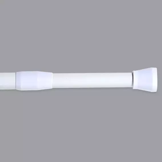 Barre de rideau de douche autobloquante (de 135 à 250 cm) Blanc
