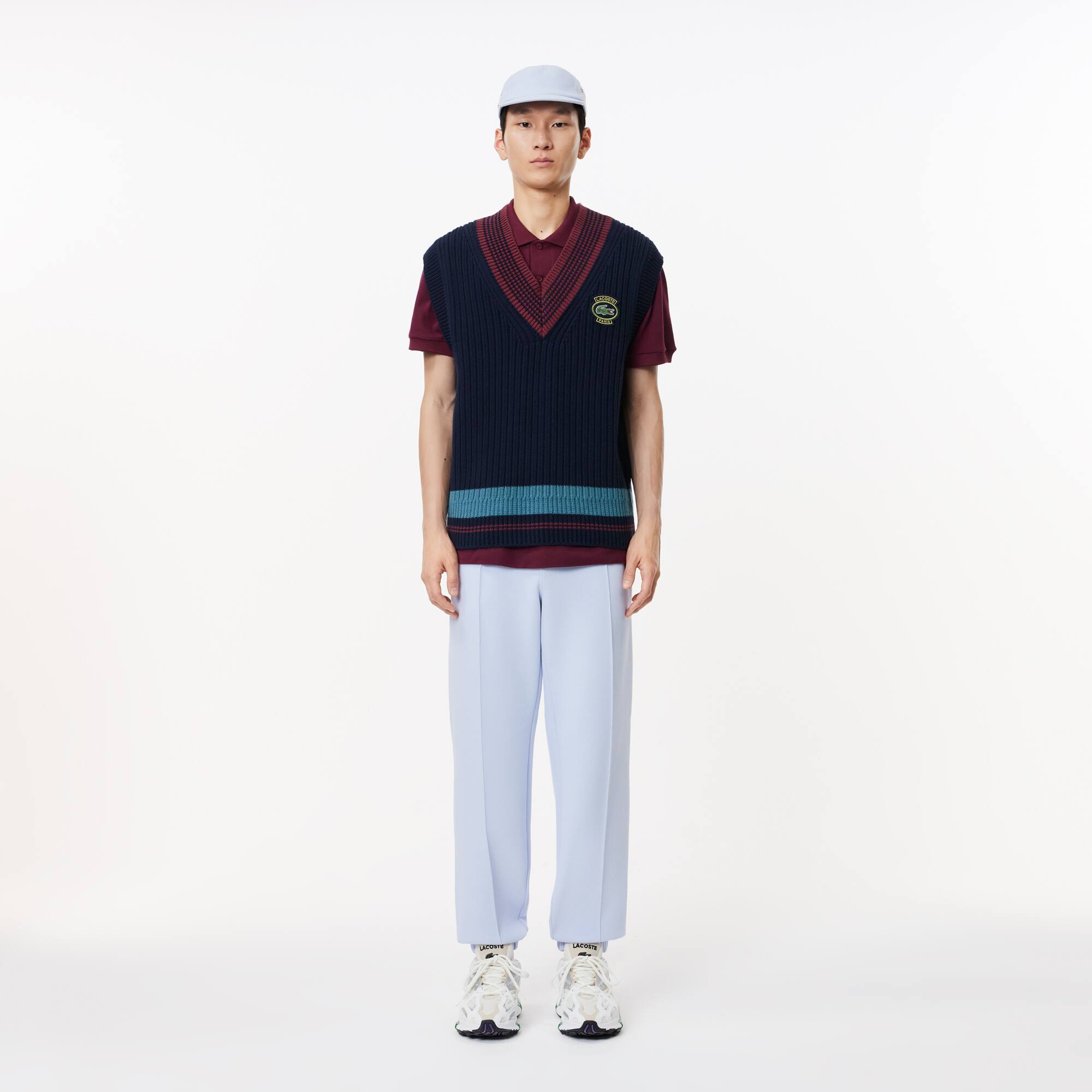 Original L.12.12 Poloshirt mit Aufdruck, in Frankreich hergestellt. Kurze Ärmel - Rot - Lacoste - Herren