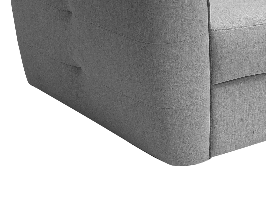 Canapé 4 places convertible express en tissu gris clair - couchage 160 cm - matelas 13 cm FLUTARI