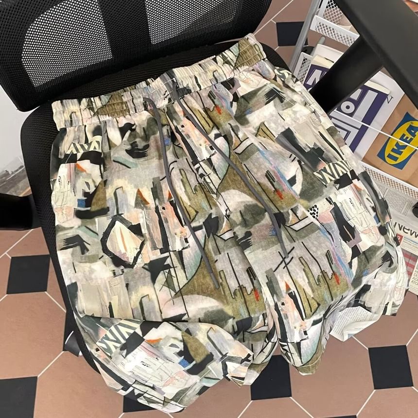 Zoslane - Shorts met trekkoord en print