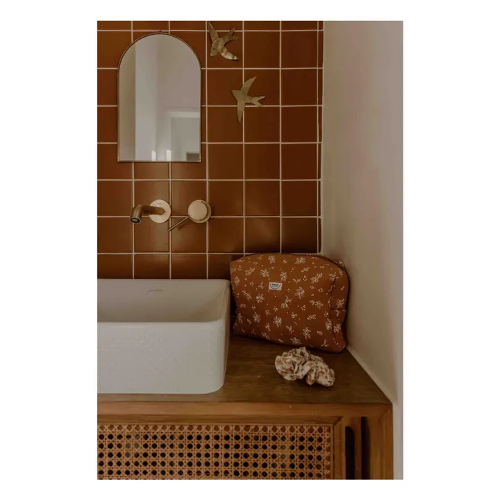 Bonjour Little Trousse de Toilette Vegetal Nut Gaze de Coton Bio | Camel
