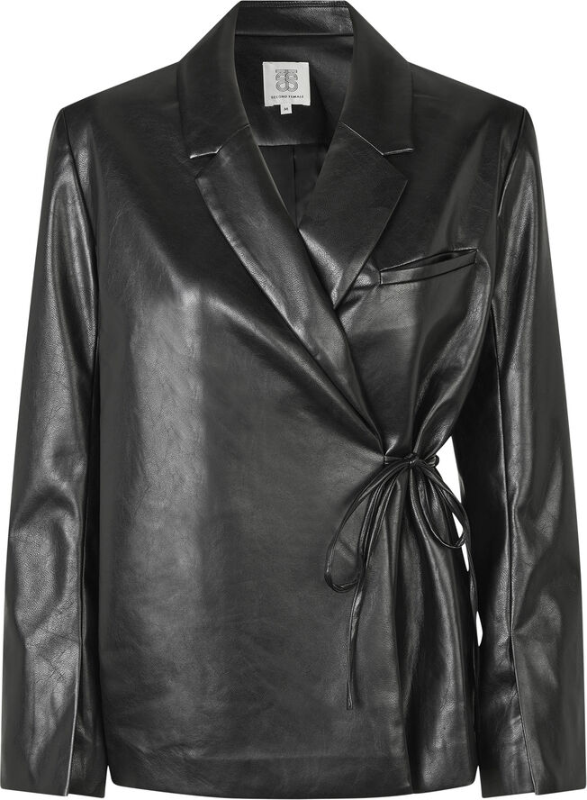 Second Female Seema Wrap Blazer Black