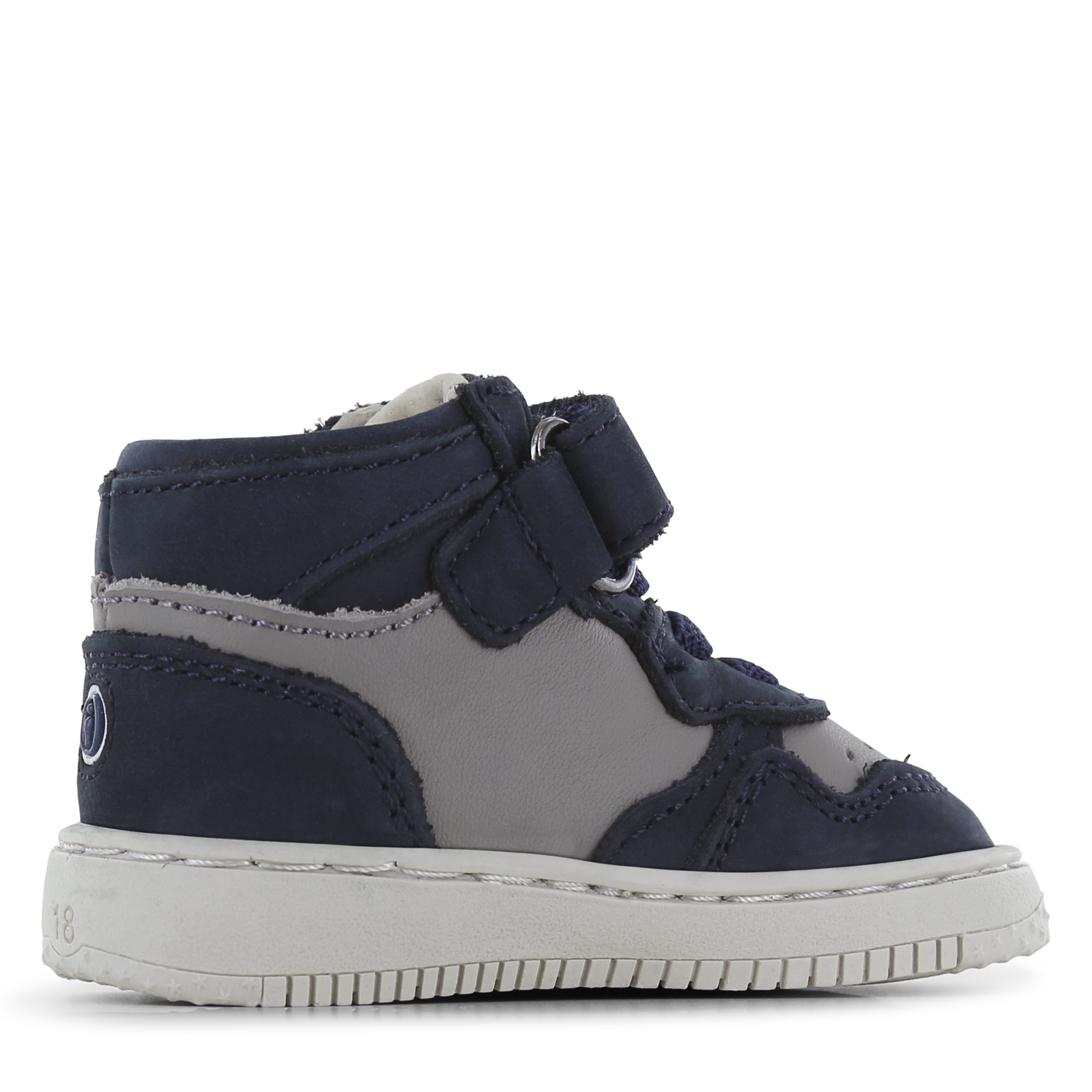 Shoesme blauw-grijs basket sneakertje Leer, Nubuck | Sale