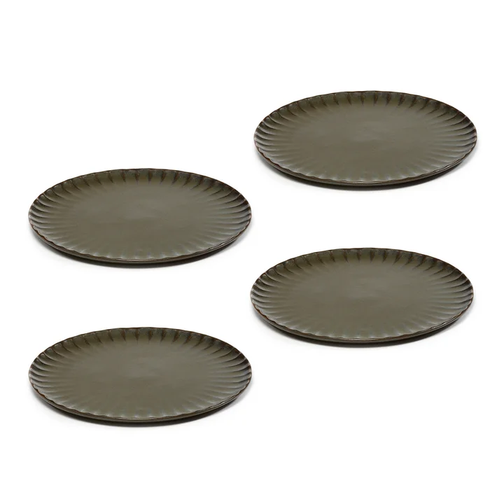 Serax - Inku Teller, Ø 24 cm, grün (4er-Set)