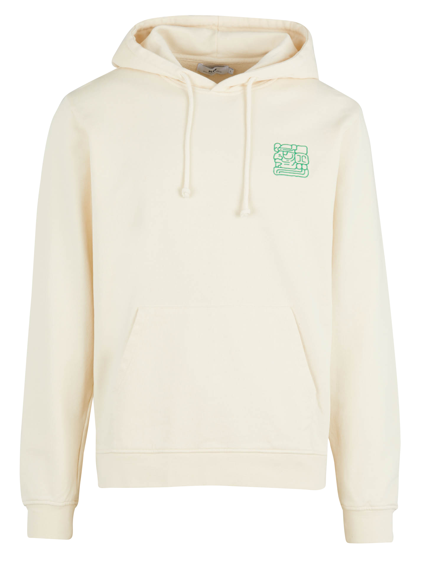 TIKAL - Sweat à capuche regular-fit brodé en coton bio | Blanc