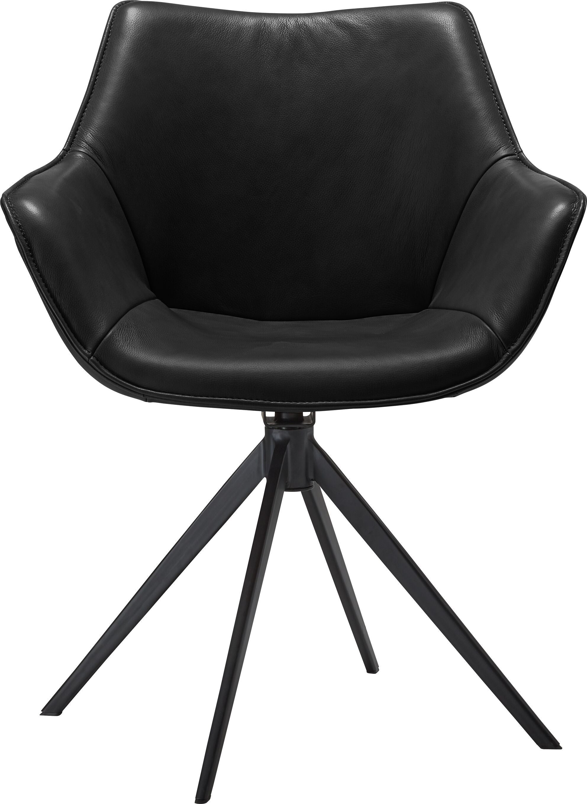 LUINO Stuhl - Schwarz / B: 68.0 cm x T: 62.0 cm x H: 82.5 cm