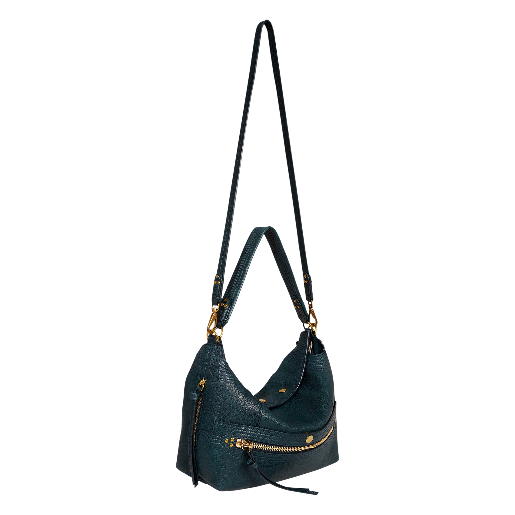 LUCKY - Sac baguette en cuir | Bleu