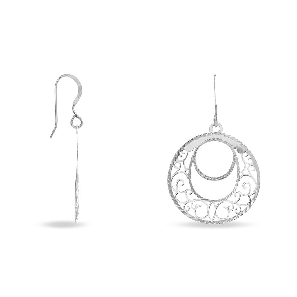 Boucles D'oreilles Pendantes Micaela Argent Blanc