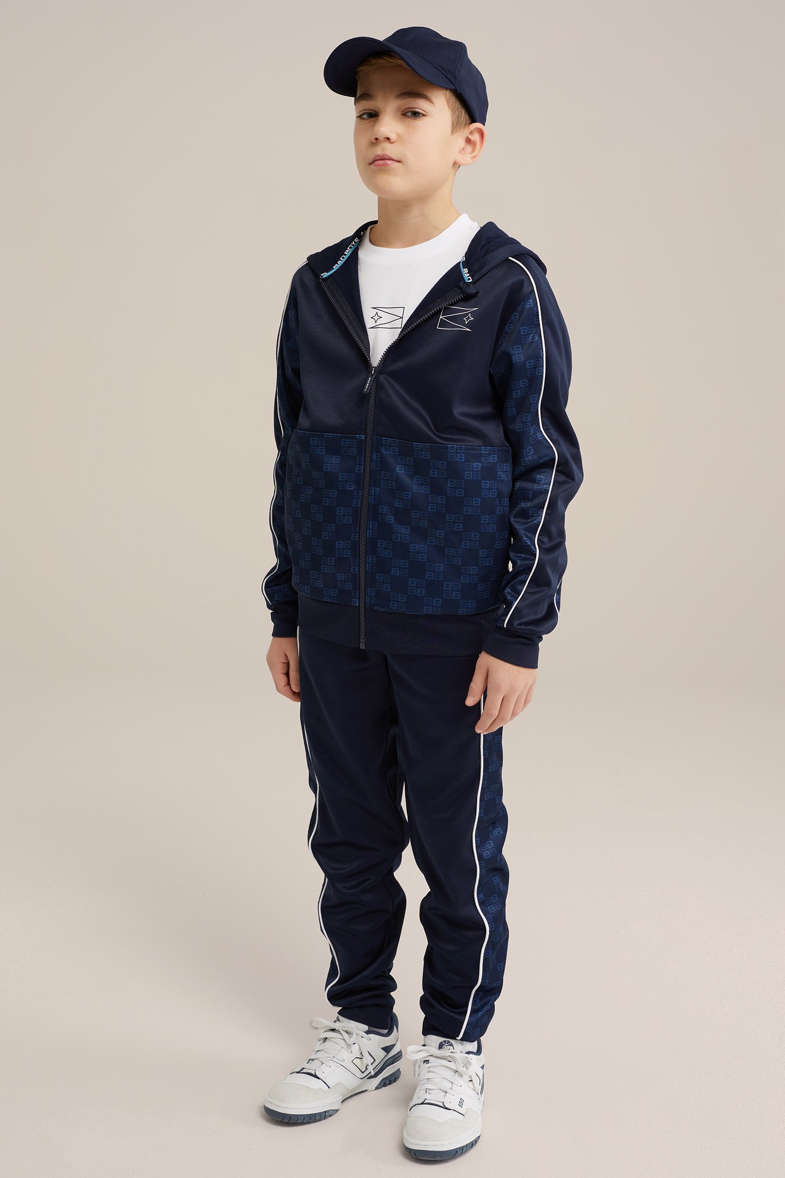 Jongens sweat vest met capuchon Bad Boys Donkerblauw