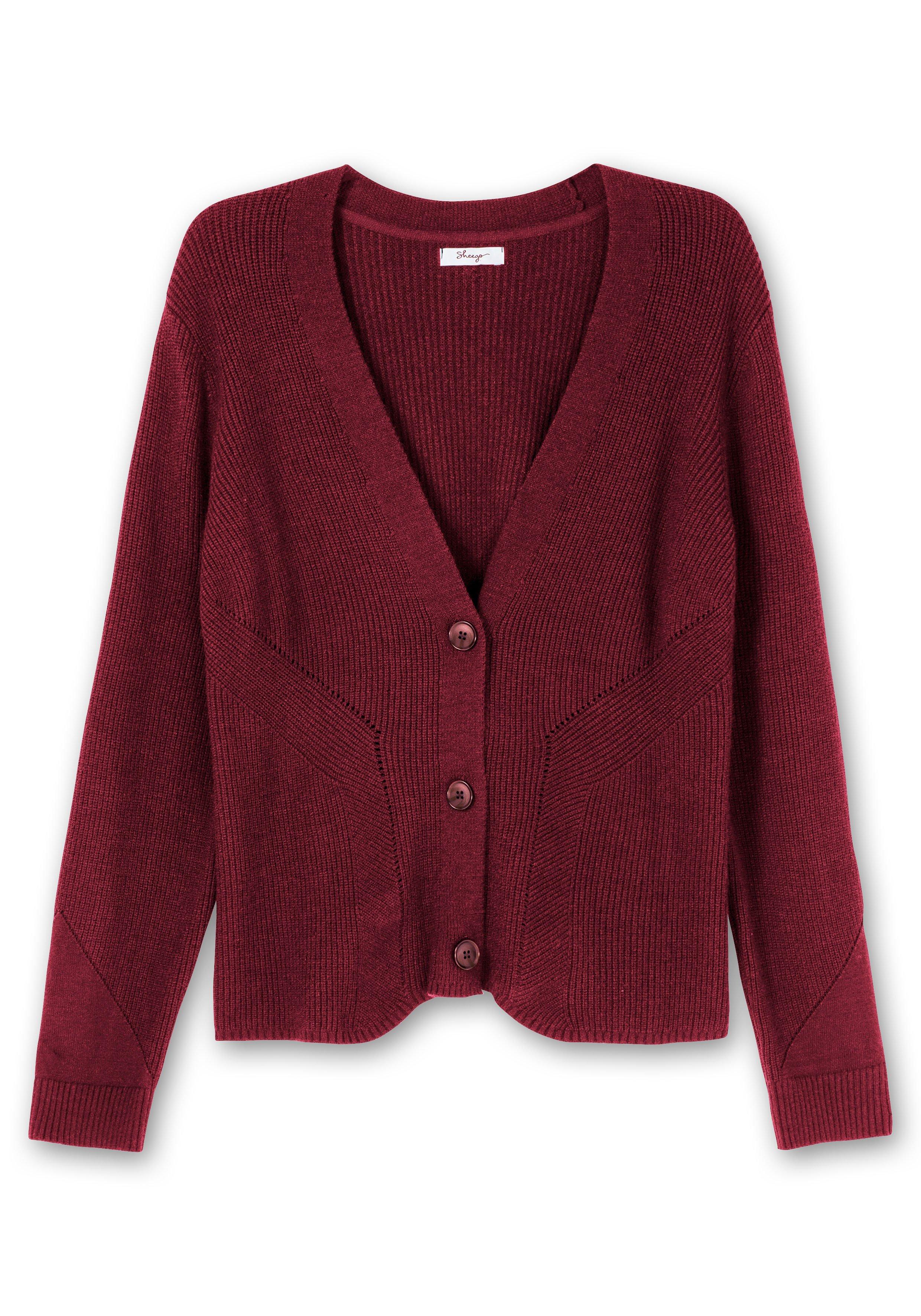 Strickjacke im Strickmuster-Mix