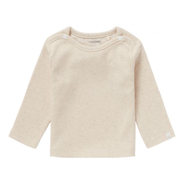 Noppies Rib Natal T-shirt Lange Mouwen Oatmeal Mt. 44