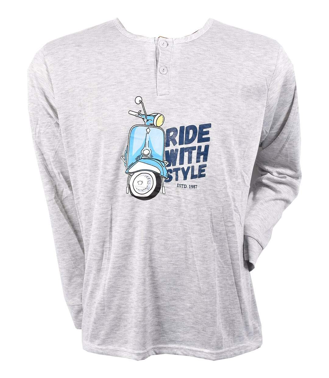 Pyjama Homme Long SWEET SECRET C2690 SCOOTER GRIS