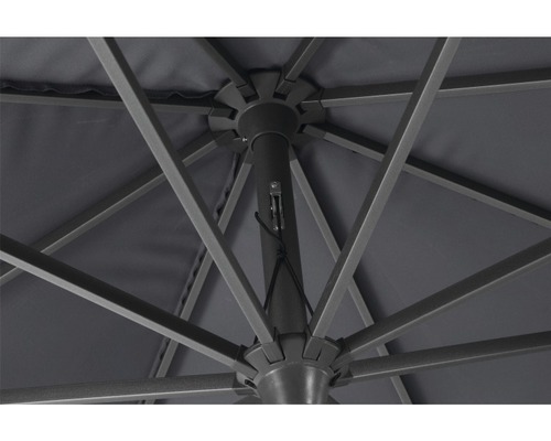 Avio parasol, polyester, Ø 250 cm, antraciet