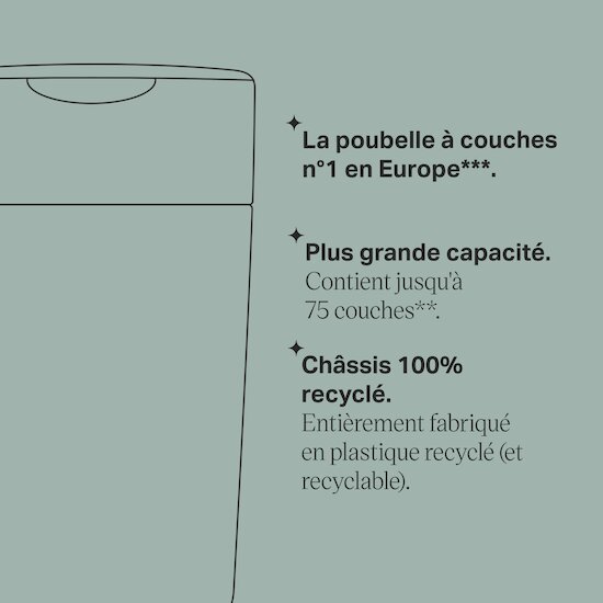 Twist and Click Poubelle à Couches de Taille XL et recharge   Blanc        de               Tommee Tippee