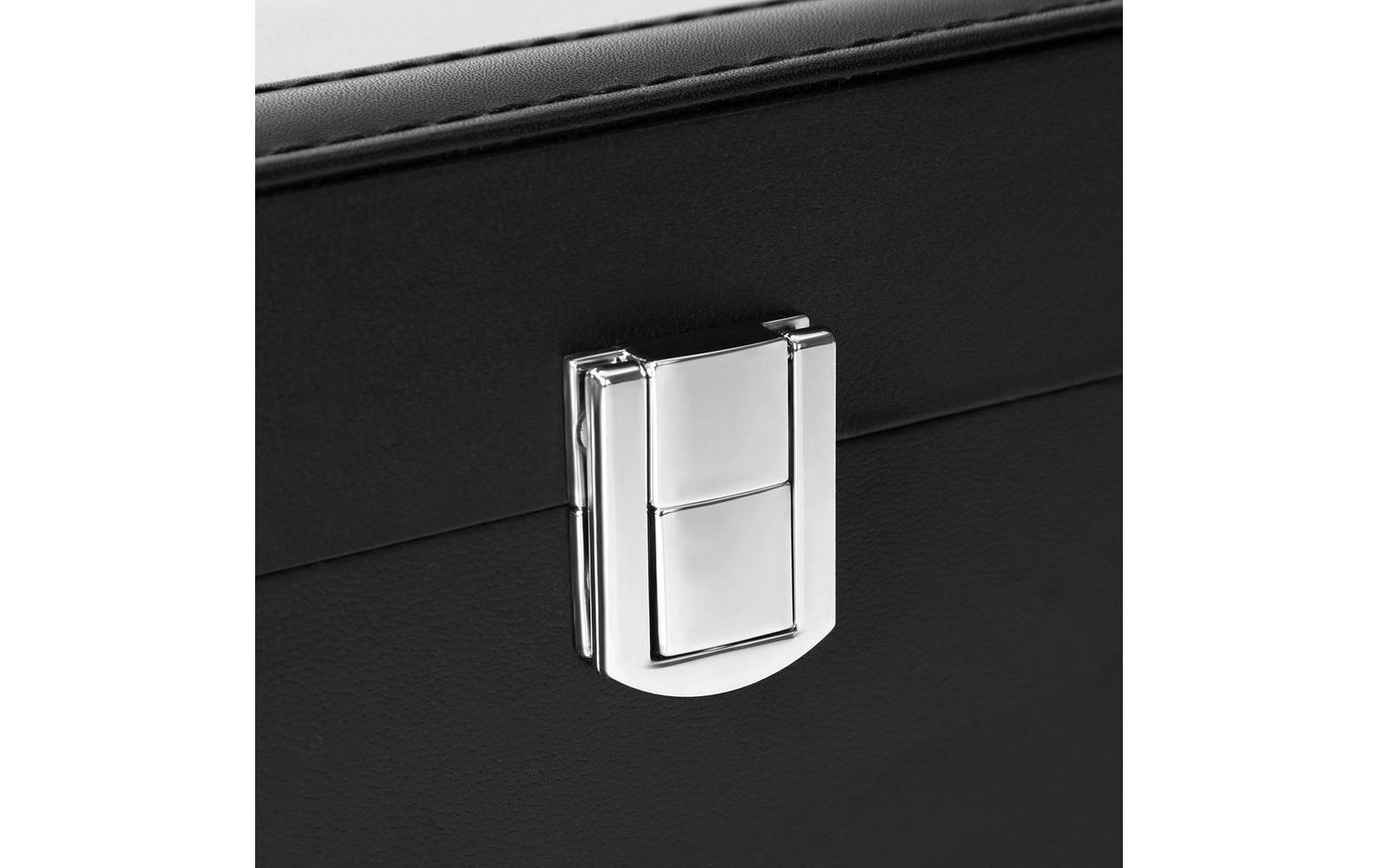 Uhrenbox 11.2 cm, Grau/SchwarzUhrenschatulle