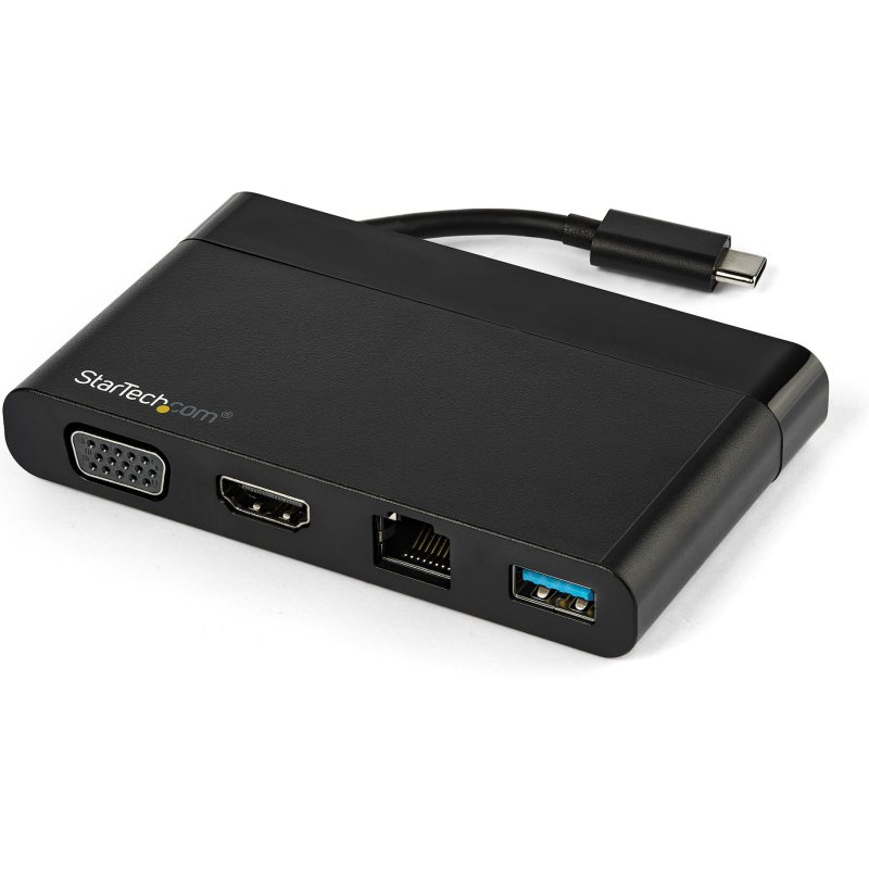 StarTech.com Adaptateur Multiport USB-C avec HDMI, VGA, Gigabit Ethernet & USB 3.0 - Mini Dock USB-C vers 4K HDMI ou 1080p VGA - Station d'Accueil pour PC/Ordinateur Portable USB-C