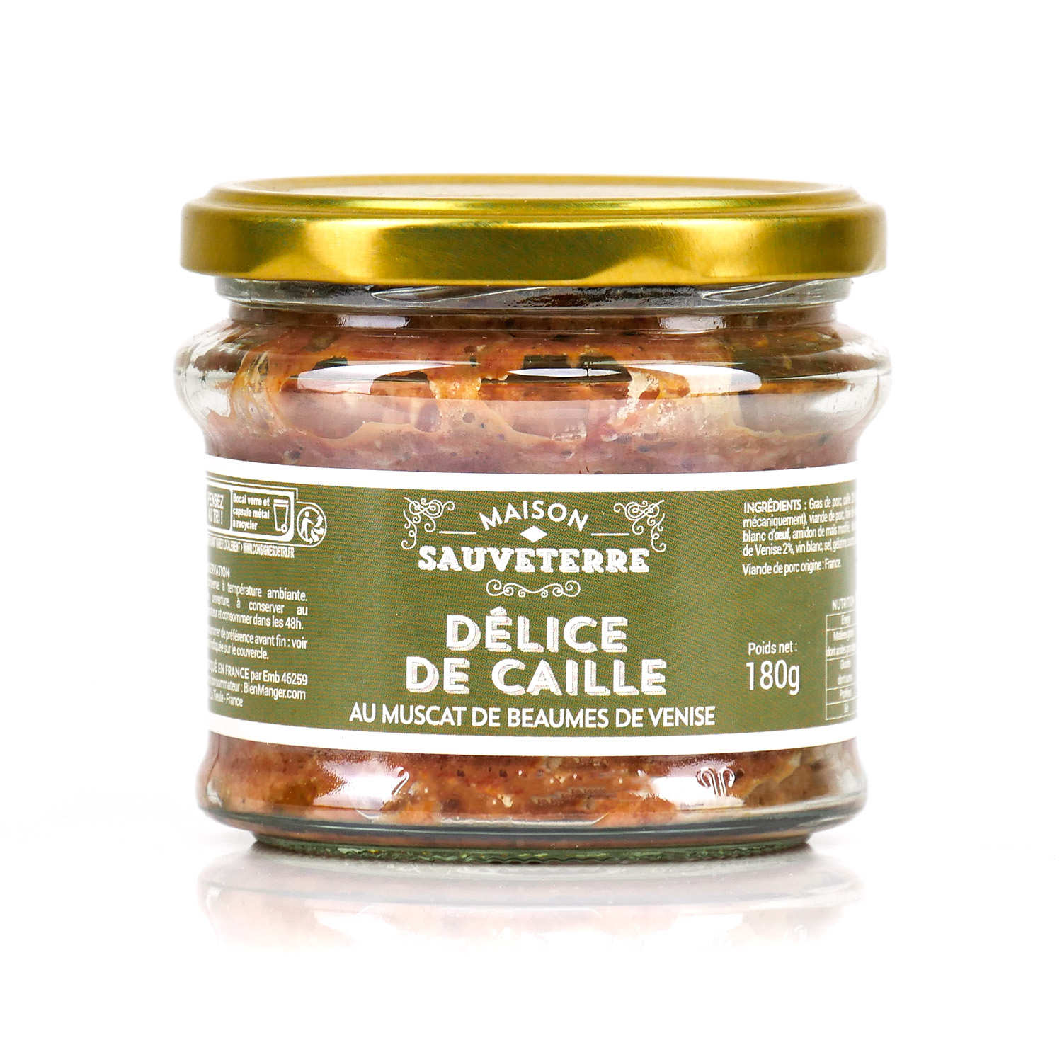 Délice de caille au Muscat de Beaumes de Venise