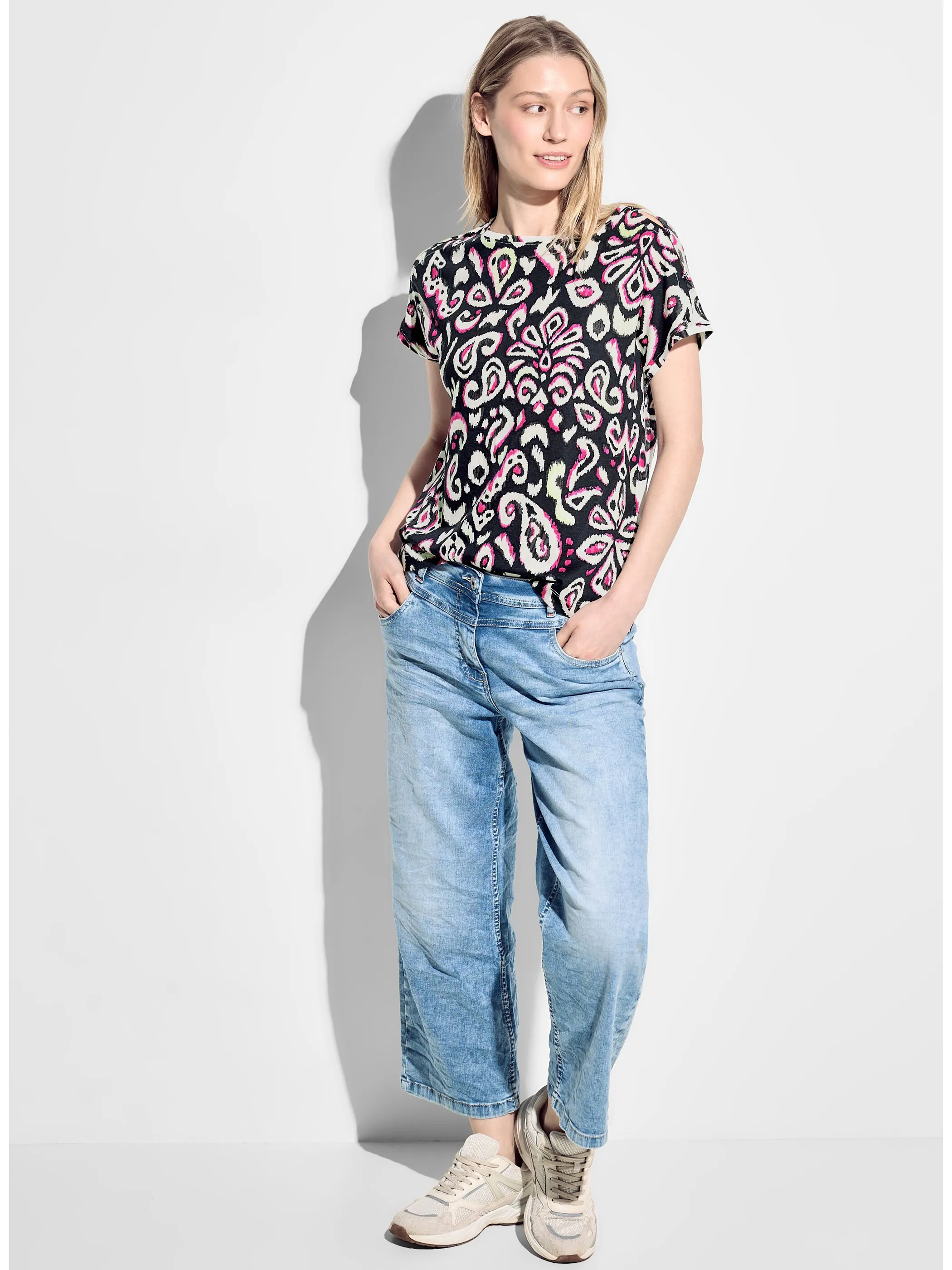 Damen Shirt mit Alloverprint