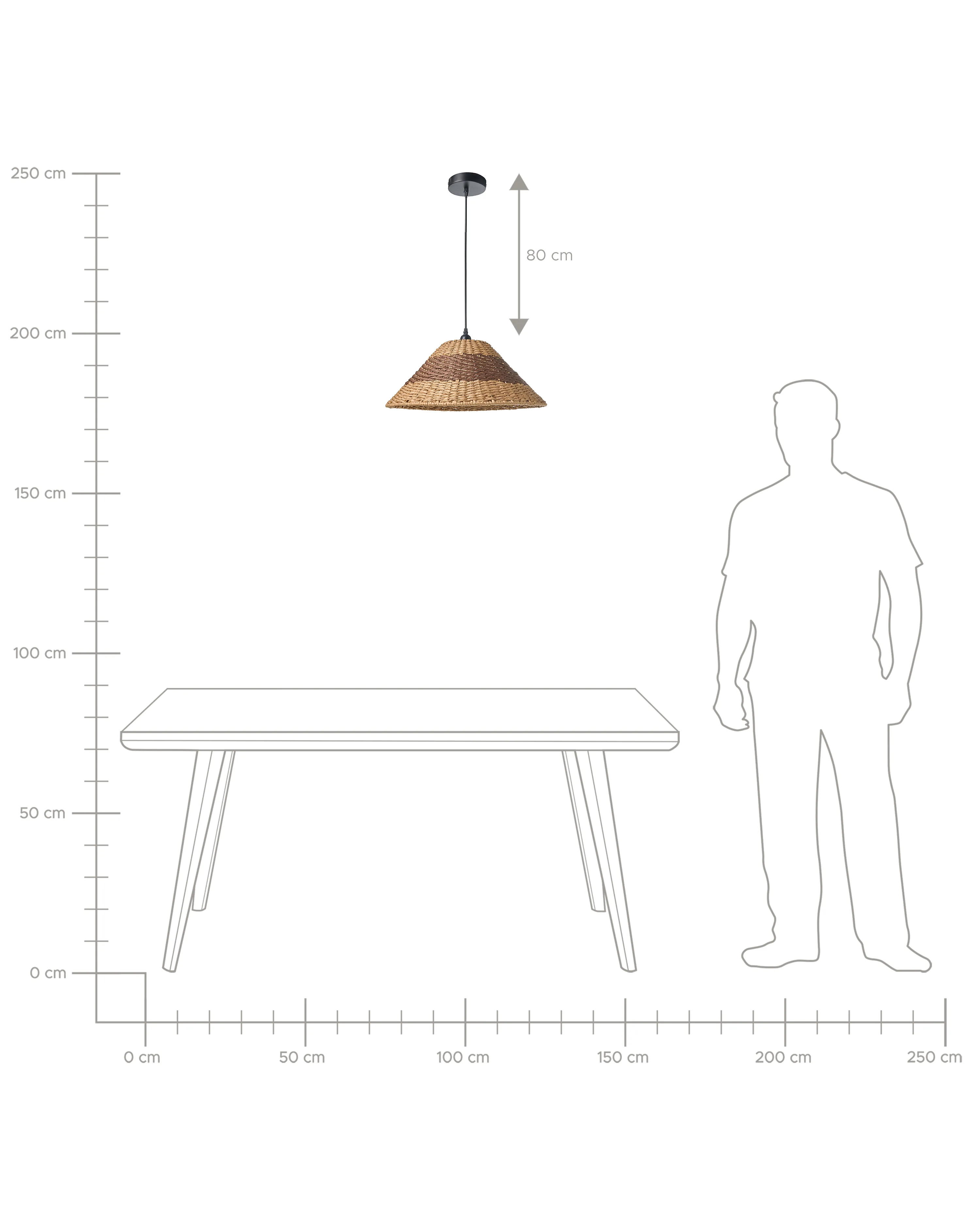 Hanglamp BANCAL Papierkoord Natuurlijk