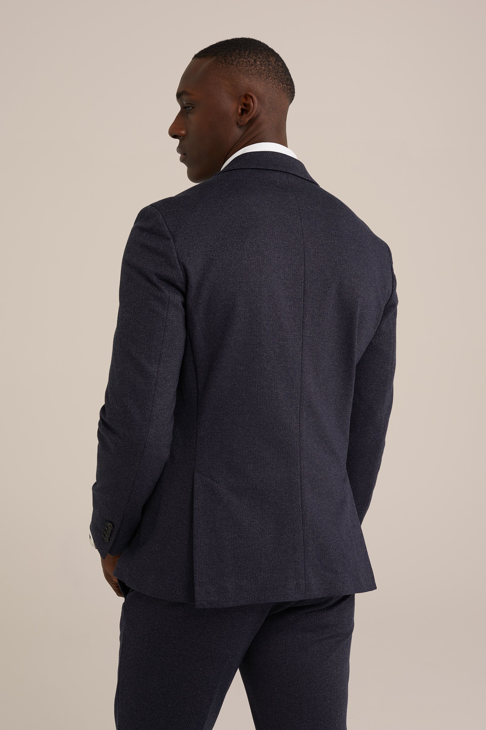 slim fit blazer WE Fashion Donkerblauw