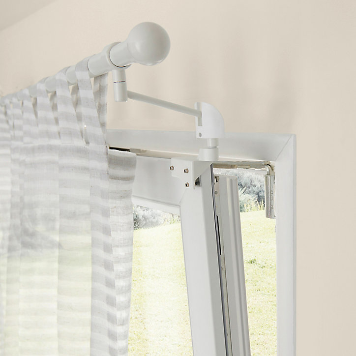 Voilage GoodHome Tolok gris l.140 x H.260 cm