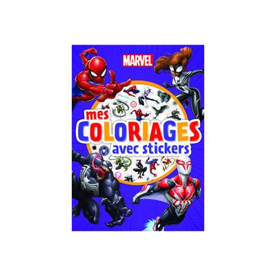 Marvel Spider-Man - Mes coloriages avec stickers - livre à colorier