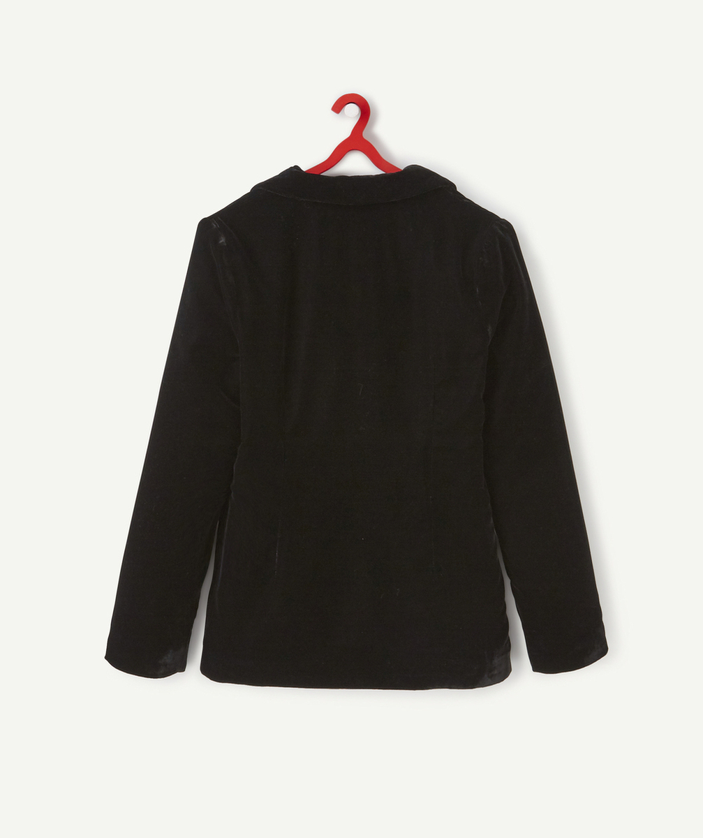 BLAZER FILLE EN VELOURS NOIR