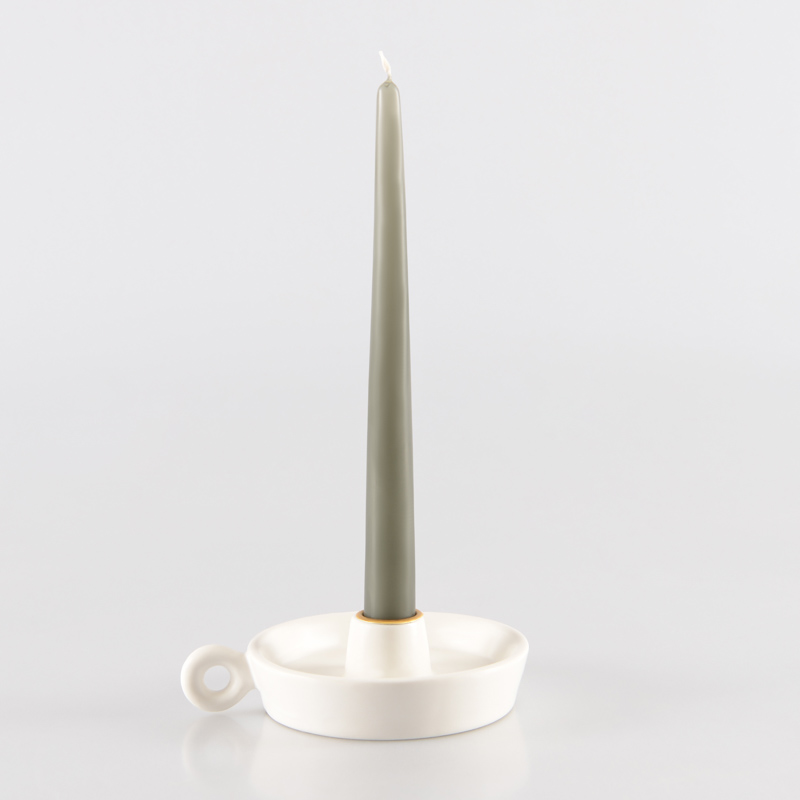 4 bougies flambeaux argile