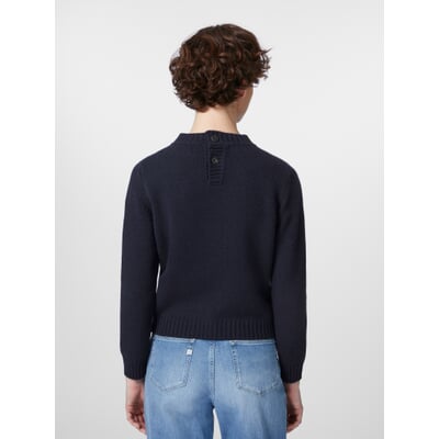 Damenpullover mit Knopfleiste, Dunkelblau