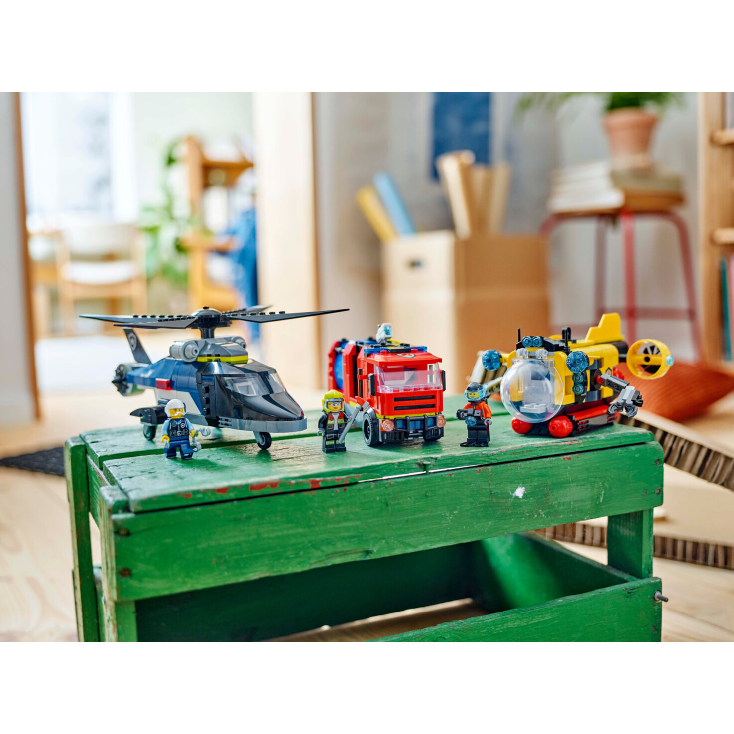 LEGO® City 60462 Kombinationsset mit Hubschrauber, Löschauto und U-Boot ab 7 Jahren