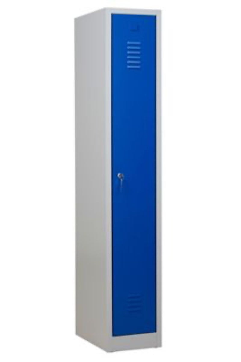 PROREGAL Garderobekast Camel 1 Compartiment HxBxD 180 x 30 x 50 cm Cilinderslot Grijsblauw