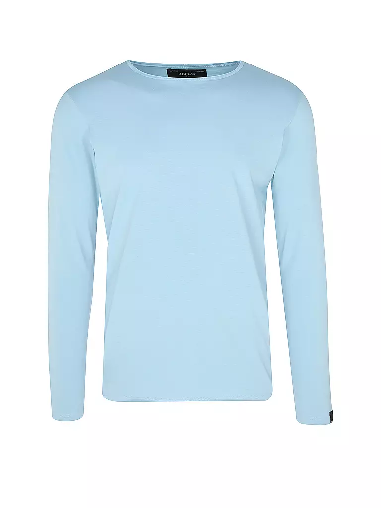 REPLAY Langarmshirt  hellblau