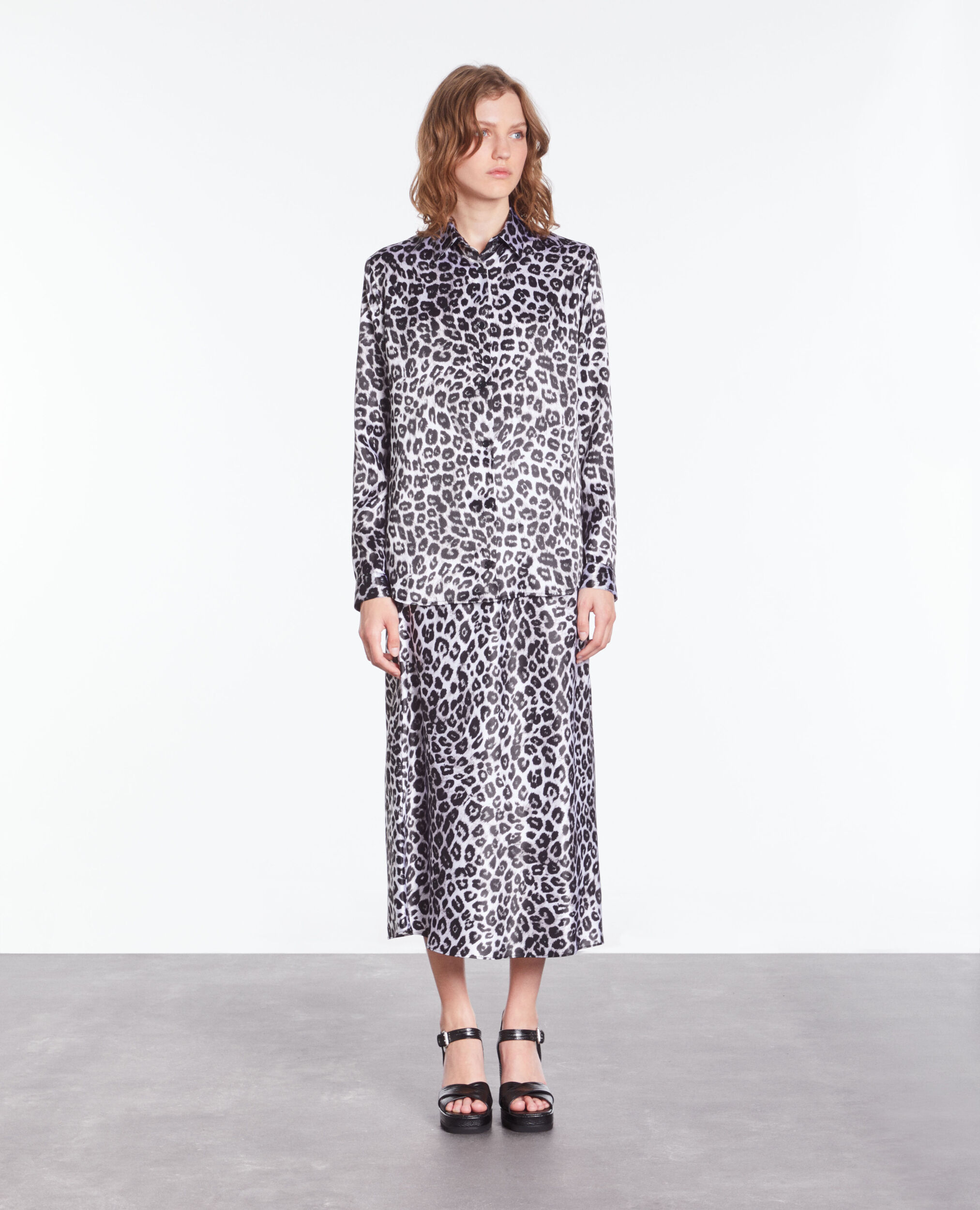 Chemise imprimée en soie