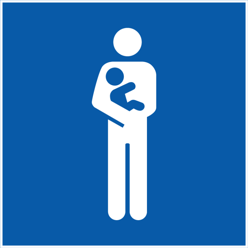 Panneau Accès prioritaire aux personnes avec enfant en bas âge - ISO 7001